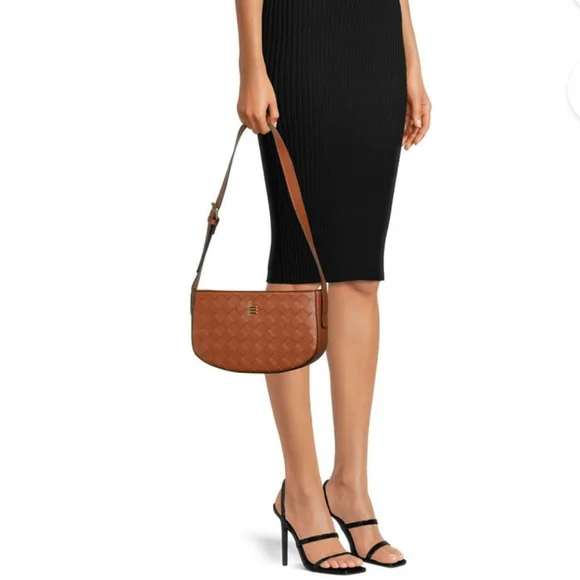 New London Fog Faux Lether Shoulder Bag. - Picture 4 of 11